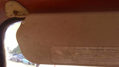 1982 Chevy C10 Driver Left Sun Visor Oem Tan