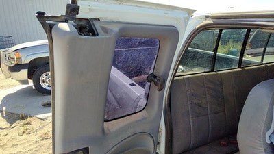 1998-2001 Ram 1500 Passenger Right Rear Door Trim Panel With Switches Back Gray