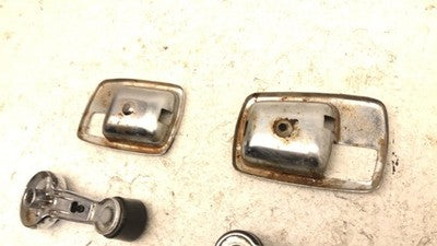 1971 Nissan 240Z Window Crank Inner Door Handle Bezel Pair Set Oem