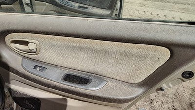 00-01 Nissan Maxima Passenger Right Rear Door Trim Panel With Switches Back Tan