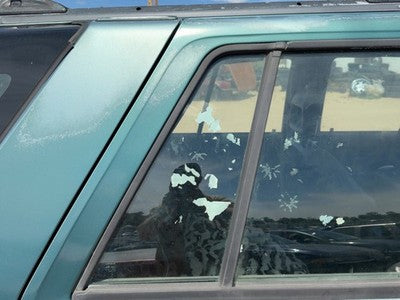 91-97 Rodeo Passenger Right Rear Vent Window Back Door Glass With Frame Oem