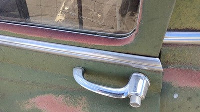 53 Chevy Bel Air 150 Sedan Driver Left Rear Moulding From Door Back Trim Chrome