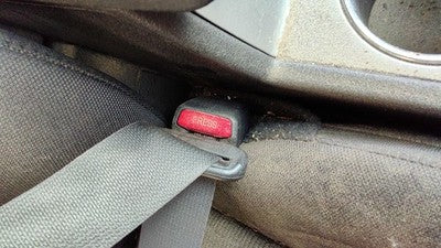 06-11 Fusion Passenger Right Front Seat Belt Buckle Receiver Dw Charcoal Black
