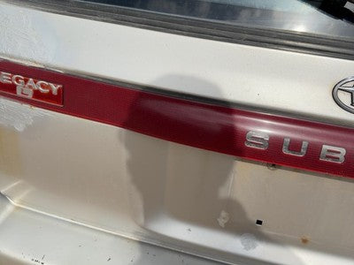 90-91 Legacy License Plate Trim Surround Panel Oem Tail Trunk Finish Silver
