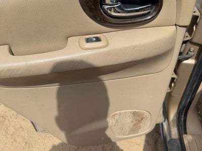 04-05 Buick Rainier Driver Left Rear Door Trim Panel With Switches Back Tan 332