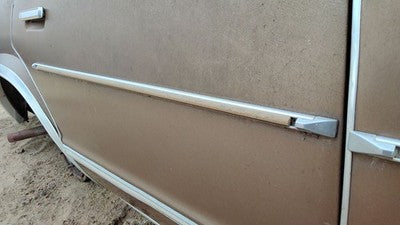 81 Malibu Passenger Right Rear Moulding From Door Back Trim Strip Tan 4 Door