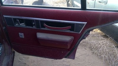 1990 Olds Eighty Eight Passenger Right Rear Inside Door Trim Panel Only Back Red