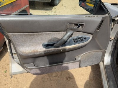 1990 Subaru Legacy Driver Left Front Door Trim Panel With Master Switch Gray