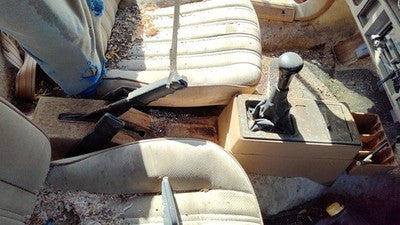 1985 Pontiac Sunbird Center Console Assembly Oem Floor Shift Mt Tan