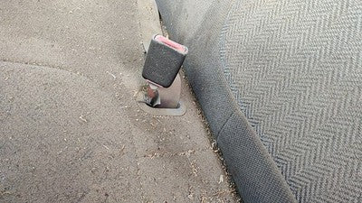 00-01 Ford F250 Super Duty Driver Left Front Seat Belt Buckle Receiver Oem Gray