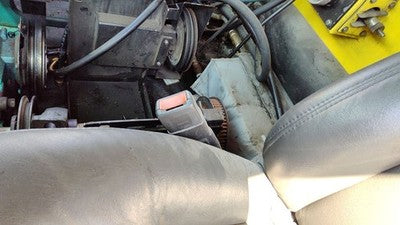 98-02 Express Van 2500 Driver Left Front Seat Belt Buckle Receiver 69W Dark Gray