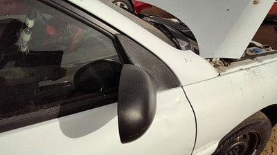 2000-2002 Kia Rio Passenger Right Manual Side Mirror Door Mounted Oem White