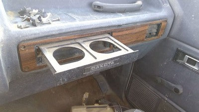 1987-1993 Dodge Dakota Passenger Dash Trim Panel With Cup Holder Oem Woodgrain