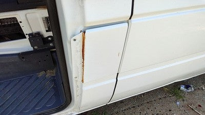 03-06 Dodge Sprinter Van 3500 Fuel Tank Door With Hinge Gas Lid Filler White P01