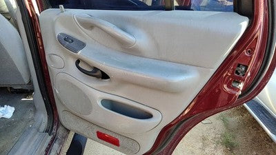 97-99 Expedition Passenger Right Rear Inside Door Trim Panel Switches Back Gray