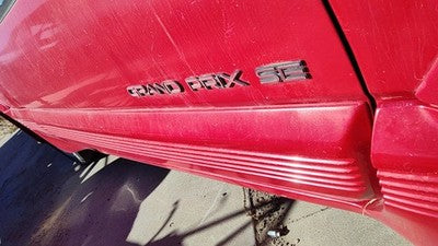 1993 Grand Prix Passenger Right Front Moulding From Door Trim Strip Red 2 Door