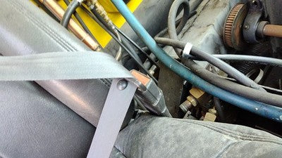 98-02 Van 2500 Passenger Right Front Seat Belt Buckle Receiver 69W Dark Gray
