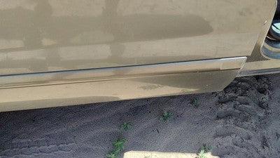 03-05 Explorer Passenger Right Rear Moulding From Door Back Trim Strip Gold Tk