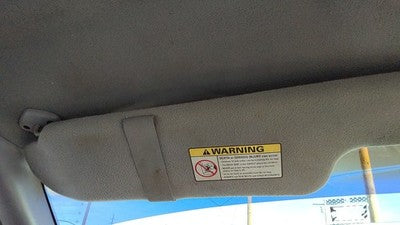 1999 Ford F150 Driver Left Sun Visor Oem Gray C2