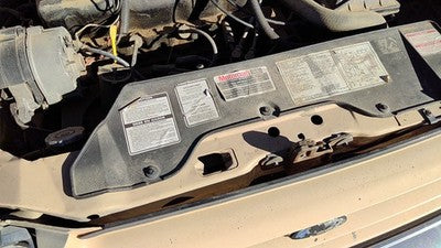 1984-1987 Ford Tempo Top Plastic Cover Above Radiator Support Sight Shield Oem