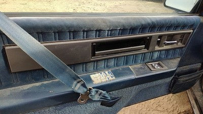 89 Cutlass Calais Driver Left Front Door Trim Panel Wh Master Switch Blue 2 Door