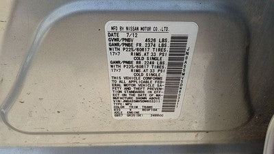 2008-15 Nissan Rogue Passenger Right Front Power Window Regulator With Motor Oem