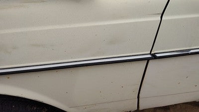 1980 Mercedes 300Td Driver Left Moulding From Fender Oem Trim Strip White