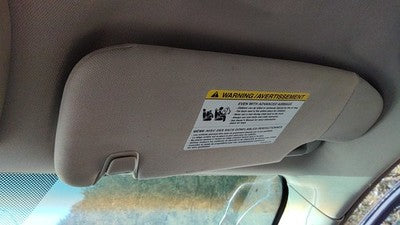 2010-2012 Ford Fusion Passenger Right Sun Visor Oem Dw Charcoal Black