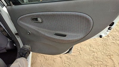 01-02 Rio Passenger Right Rear Door Trim Panel Manual Windows Back Sedan Gray