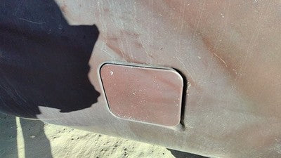 1983 Gmc Sierra C3500 Fuel Tank Door With Hinge Gas Lid Oem Filler Brown