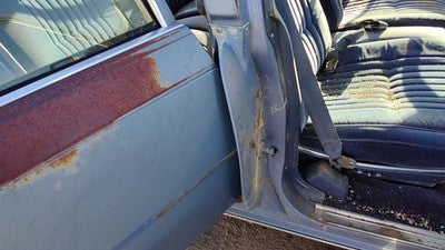 1984 Deville Sedan Rh Passenger Right Door Hinge Cover Plastic Trim Blue