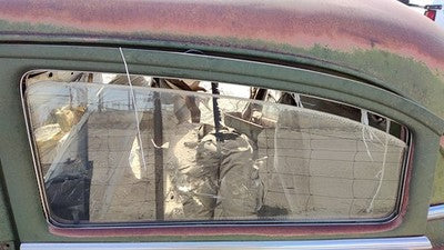 1953 Chevy Bel Air 150 Sedan Driver Left Rear Side Window Door Glass Oem Back