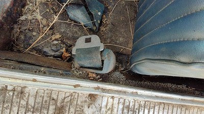 1964 Ford Thunderbird Coupe Driver Left Front Seat Belt Retractor Oem Blue