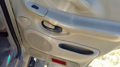 00-02 Expedition Passenger Right Rear Door Trim Panel With Switches Back Tan Fh