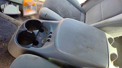 2001-2004 Ford F150 Center Console Assembly Oem Arm Rest Fold Down Gray