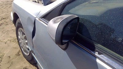 1991-1994 Chevy Caprice Driver Left Side Mirror Door Mounted Oem Blue 10113759