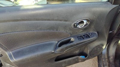 14-19 Versa Driver Left Front Door Trim Panel With Master Switch Charcoal G