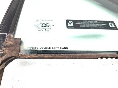 00-05 Deville Dts Driver Left Rear Vent Window Back Door Glass With Frame Oem