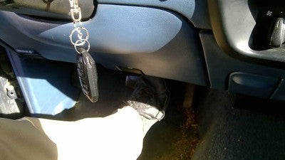 1995-1997 Ford Explorer Lower Dash Under Column Knee Bolster Trim Panel Oem Blue