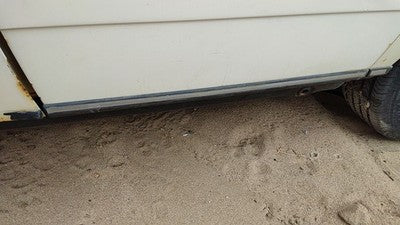 1980 Mercedes 300Td Driver Left Rear Lower Moulding From Door Back Trim Strip