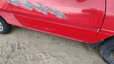 1995 Ford Aspire Passenger Right Front Moulding From Door Oem Trim Strip Red