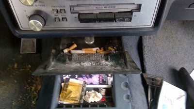1986 Chevy Caprice Ash Tray Assembly Oem Slide Out Dash Blue