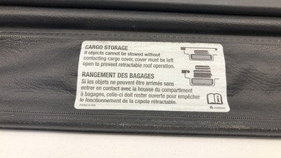 2009 Pontiac G6 Convertible Rear Cargo Shade Cover Oem