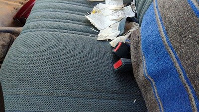 1993 Gmc Sierra 2500 Driver Left Front Seat Belt Buckle Receiver Oem Blue