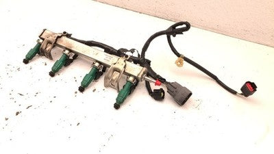 2004 05 Mazda 3 Complete Fuel Rail With Injectors Set With Wiring Harness 2.3L