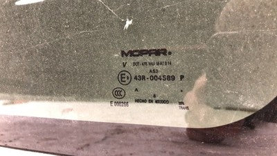 2009-2020 Dodge Journey Passenger Right Rear Quarter Glass Back Side Window Oem