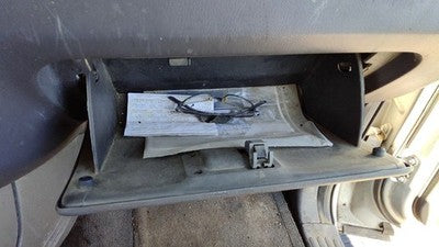 2001-2002 Ford Explorer Glove Box Assembly Complete Door With Latch Oem Gray