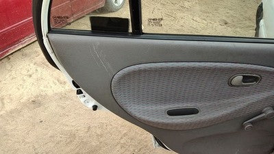 01-02 Kia Rio Driver Left Rear Door Trim Panel Manual Windows Back Sedan Gray