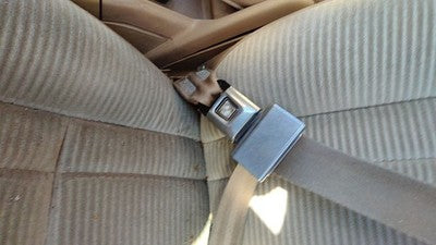 1984 Ford Tempo Driver Left Front Seat Belt Buckle Receiver Oem Tan