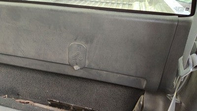 02 Sierra 2500 Hd Rear Trim Panel Behind Seat Below Back Glass Oem Graphite 12d